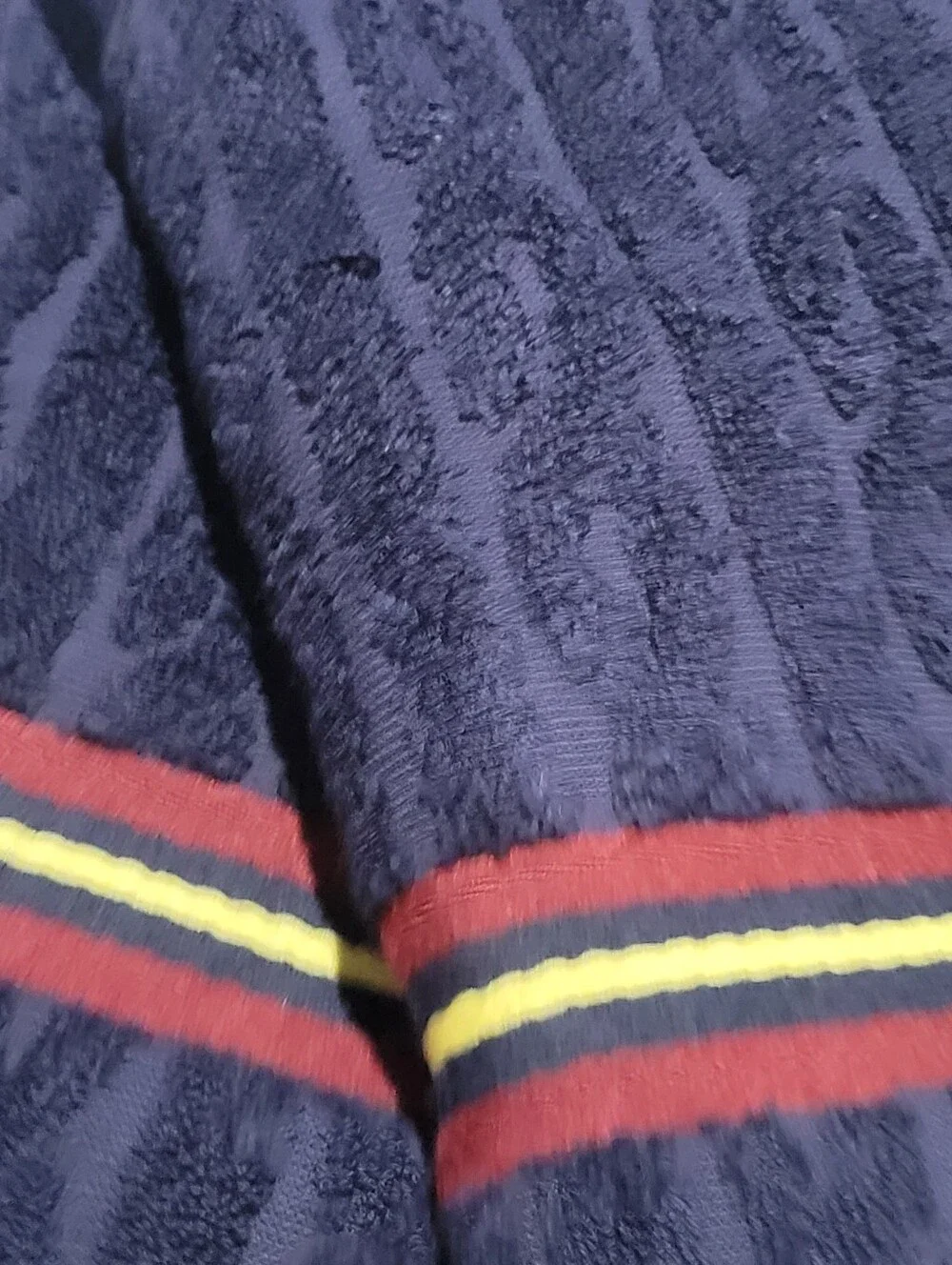 Ralph Lauren Home Navy Cotton Hand Towel Cable 